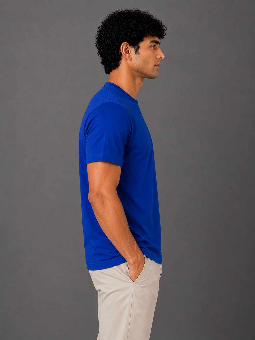 PARIDON Essential Premium Regular Fit Crew Neck T-Shirt – Royal Blue