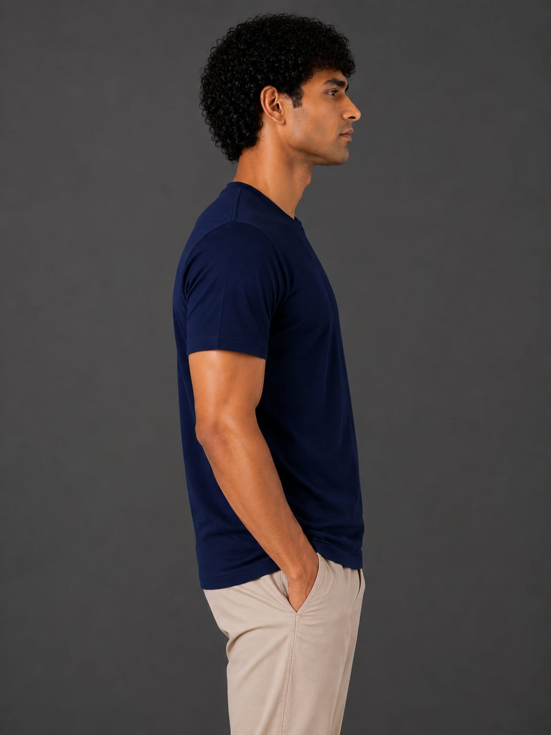 PARIDON Essential Premium Regular Fit Crew Neck T-Shirt – Deep Navy