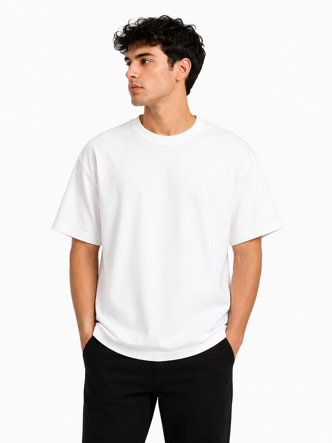 PARIDON Essential Premium Crew Neck T-Shirt – Pure White
