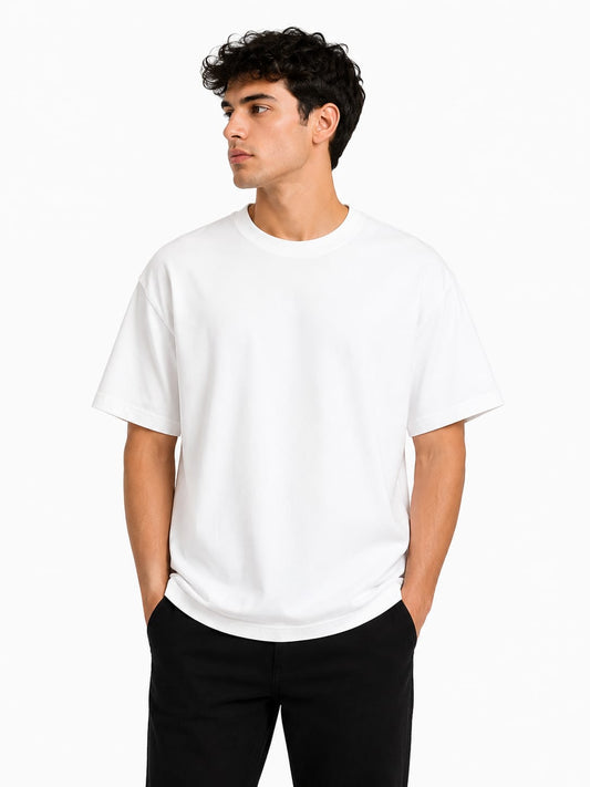 PARIDON Essential Premium Crew Neck T-Shirt – Pure White