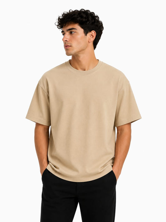 PARIDON Essential Premium Crew Neck T-Shirt – Sand Beige