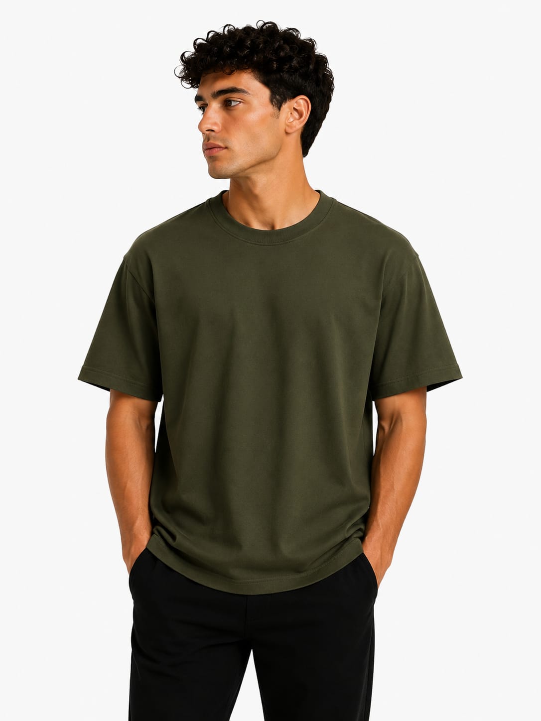 PARIDON Essential Premium Crew Neck T-Shirt – Deep Olive