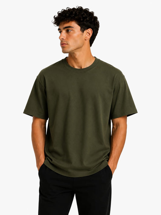 PARIDON Essential Premium Crew Neck T-Shirt – Deep Olive