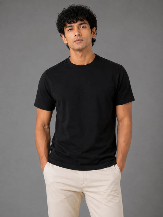 PARIDON Essential Premium Regular Fit Crew Neck T-Shirt – Classic Black