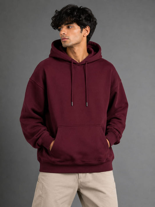 PARIDON Essential Premium Pullover Hoodie – Deep Burgundy