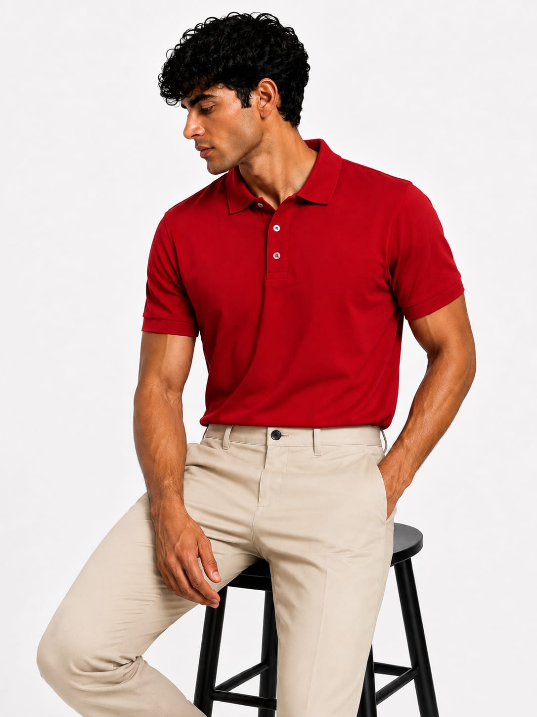 PARIDON Premium Cotton Polo T-Shirt – Red