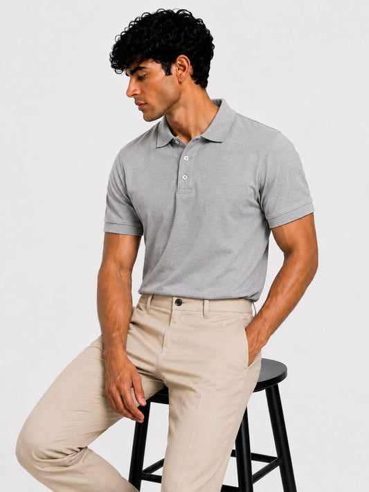PARIDON Premium Cotton Polo T-Shirt – Grey