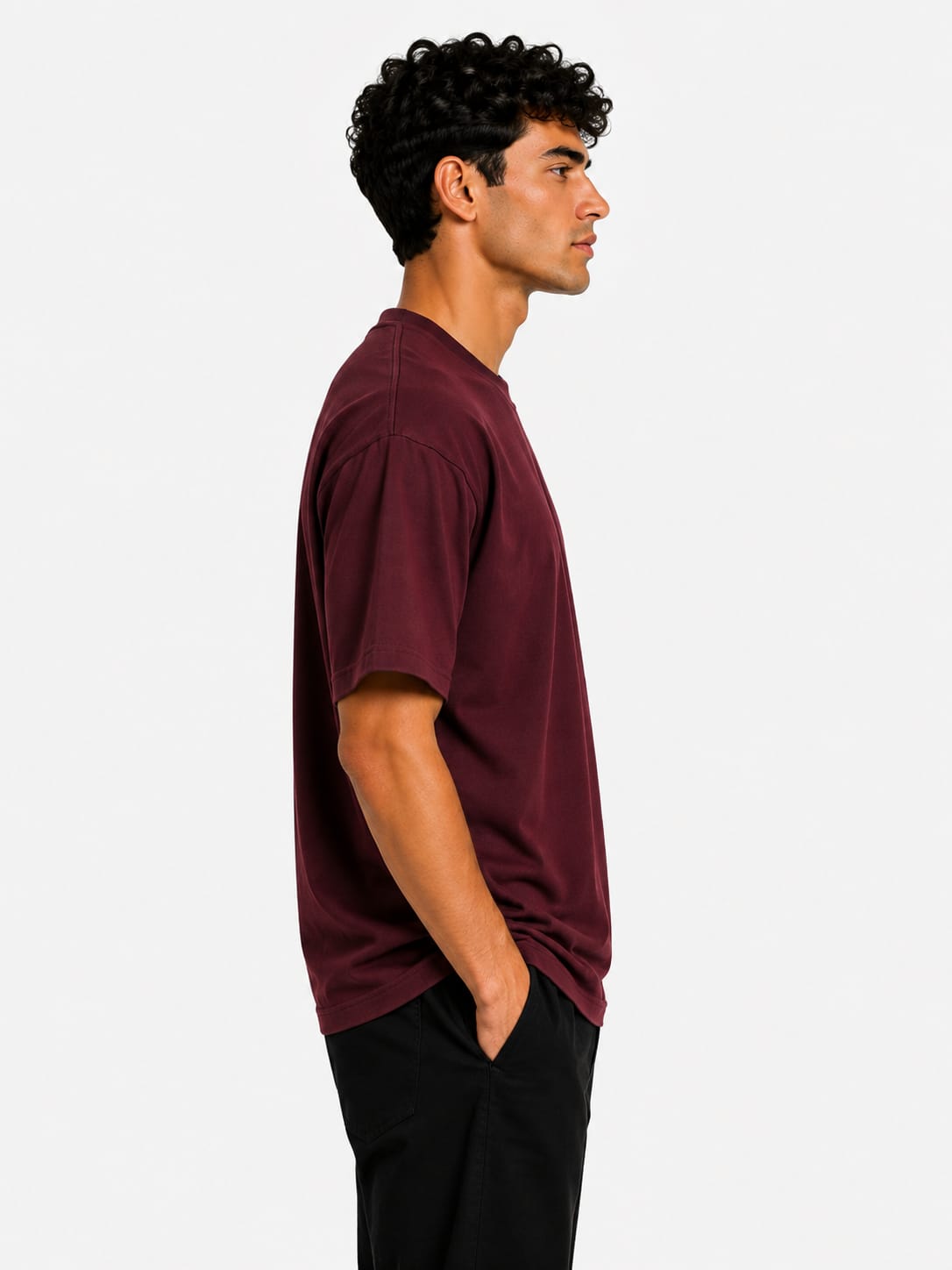 PARIDON Essential Premium Crew Neck T-Shirt – Deep Burgundy