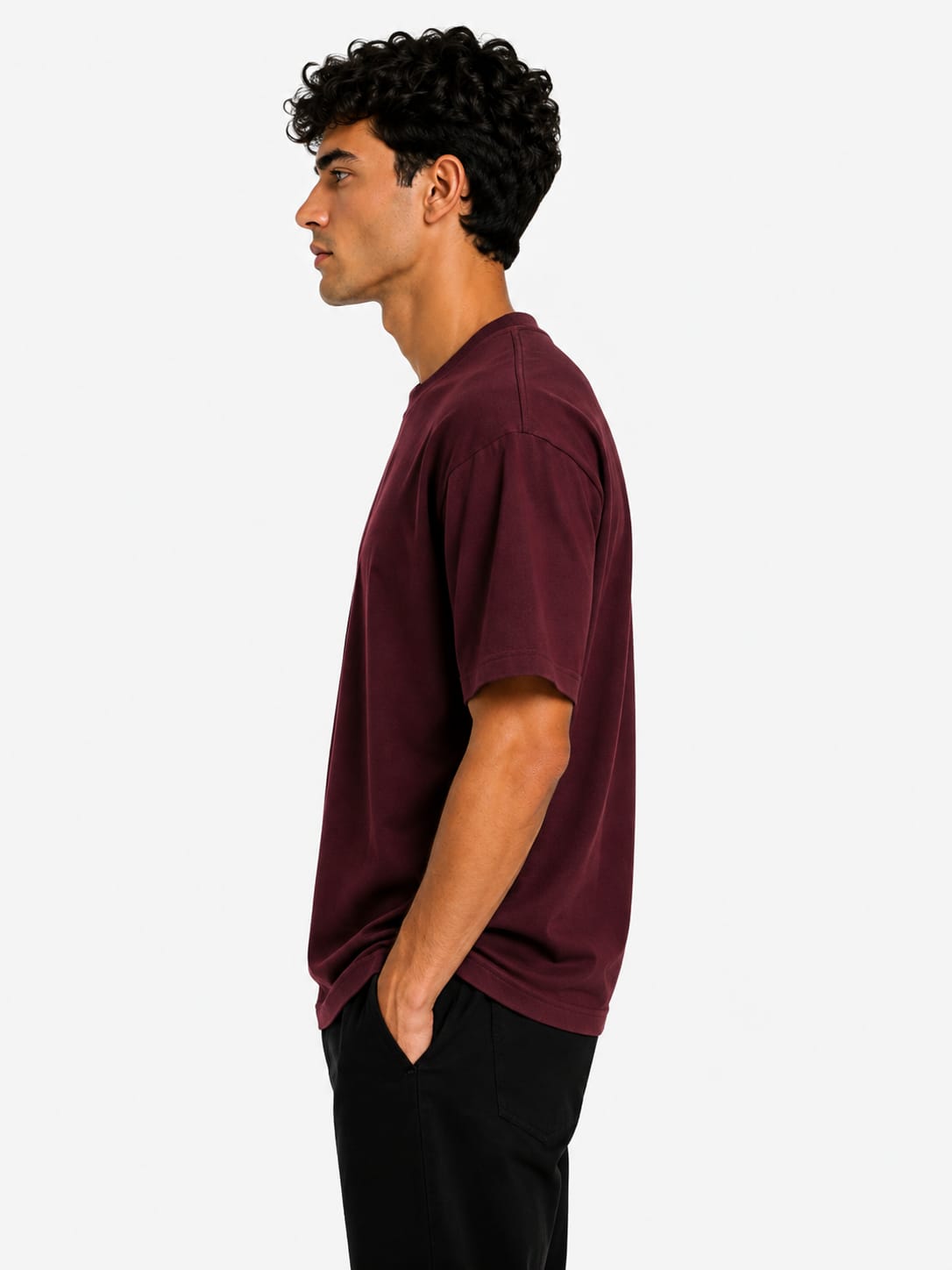 PARIDON Essential Premium Crew Neck T-Shirt – Deep Burgundy