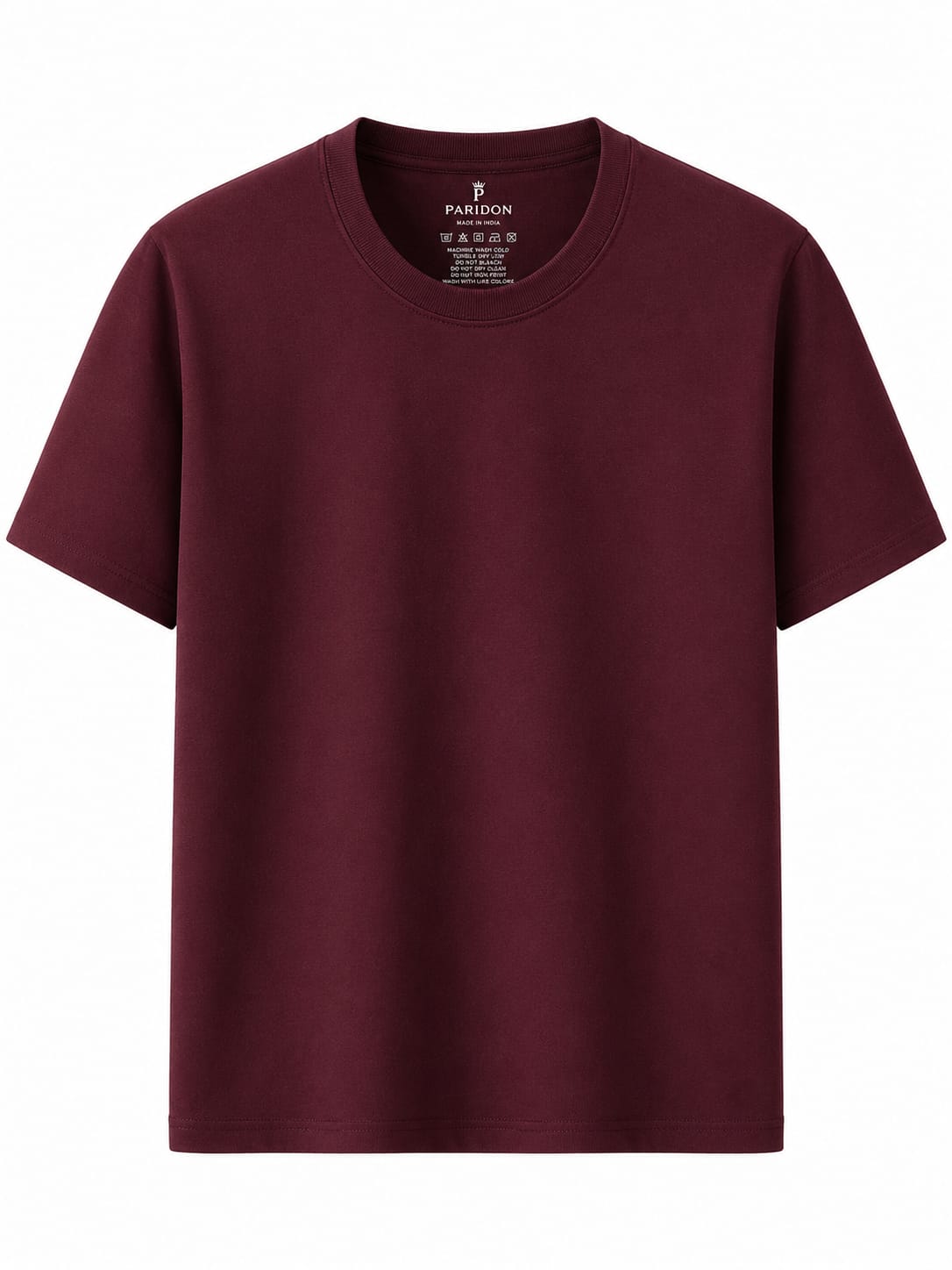 PARIDON Essential Premium Crew Neck T-Shirt – Deep Burgundy