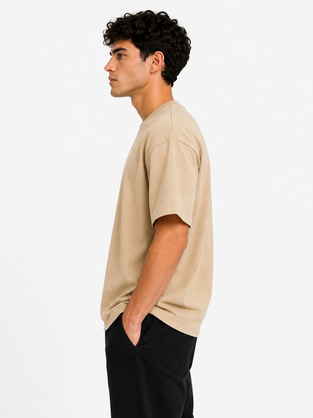 PARIDON Essential Premium Crew Neck T-Shirt – Sand Beige