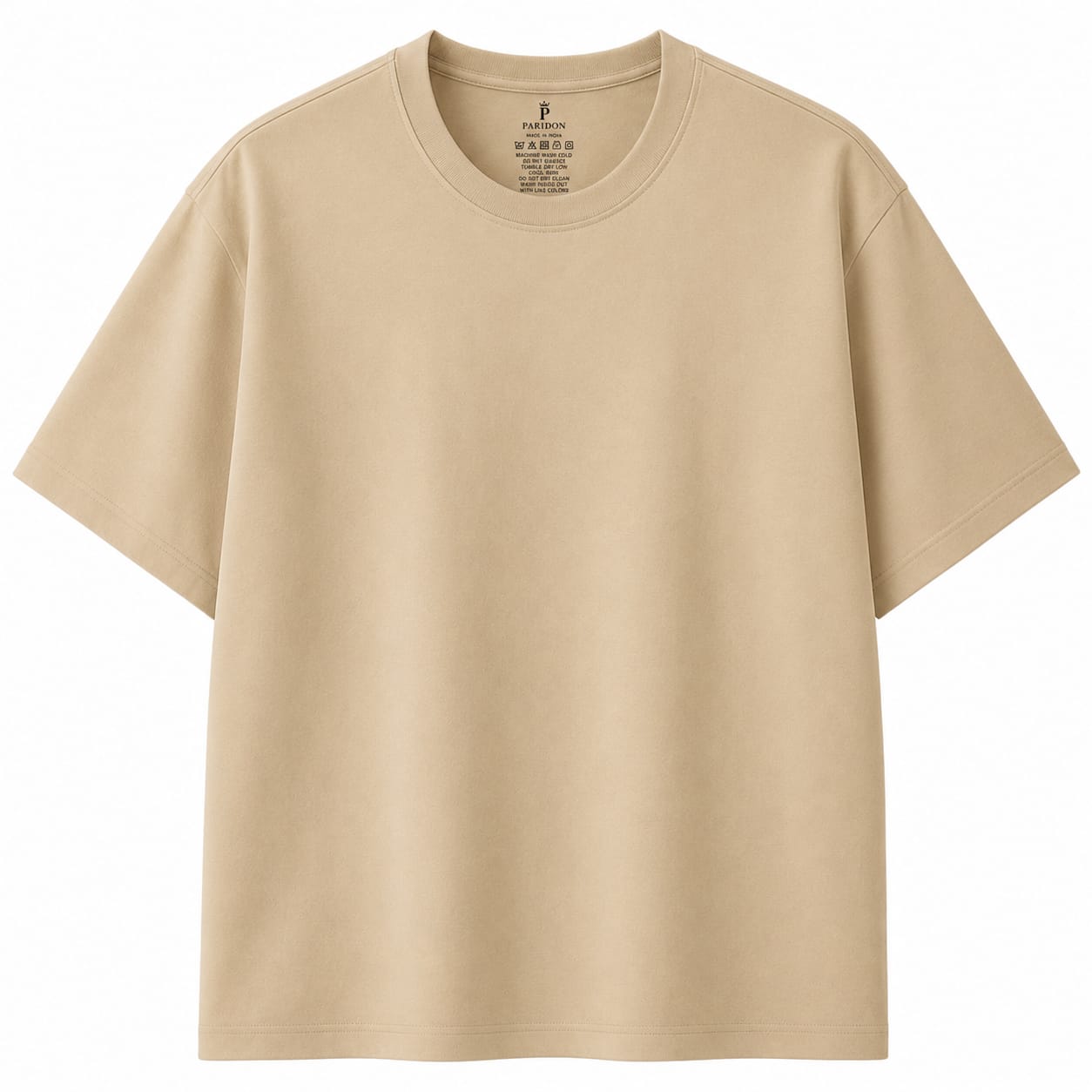 PARIDON Essential Premium Crew Neck T-Shirt – Sand Beige