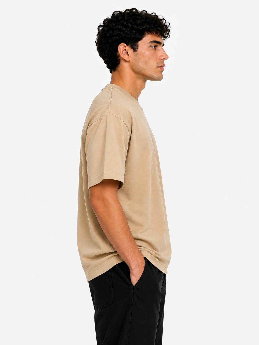 PARIDON Essential Premium Crew Neck T-Shirt – Sand Beige