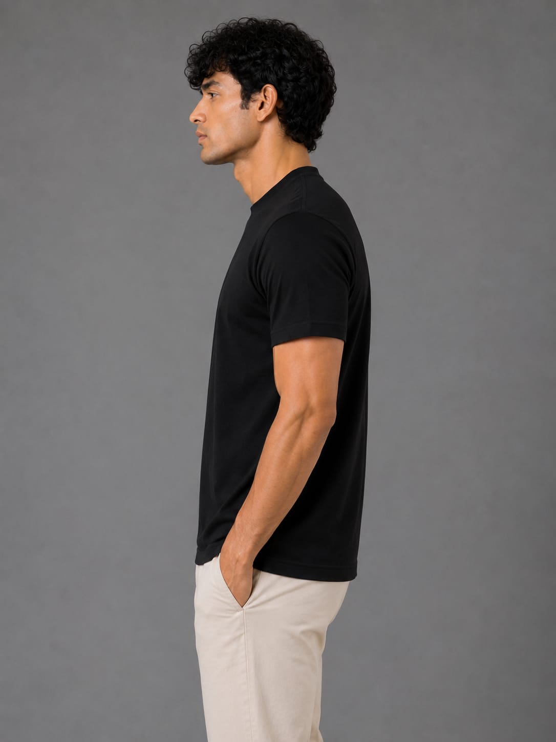 PARIDON Essential Premium Regular Fit Crew Neck T-Shirt – Classic Black