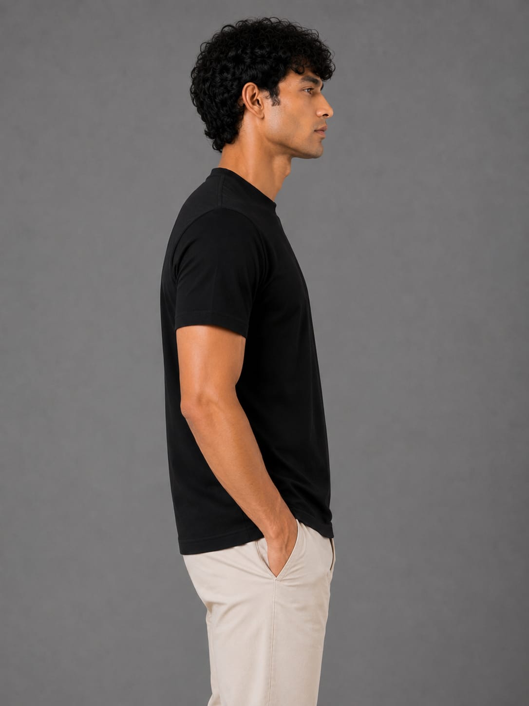 PARIDON Essential Premium Regular Fit Crew Neck T-Shirt – Classic Black