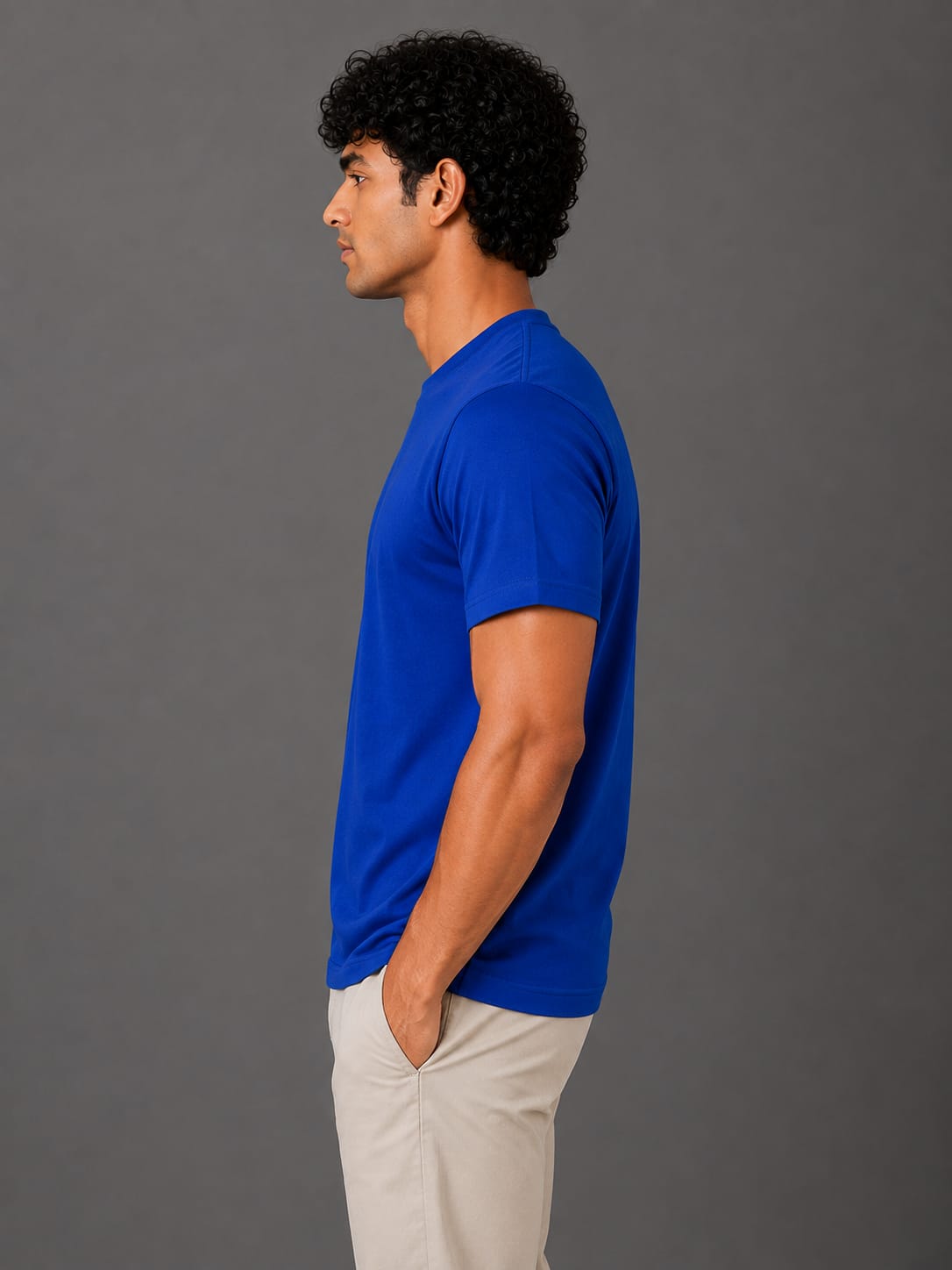 PARIDON Essential Premium Regular Fit Crew Neck T-Shirt – Royal Blue