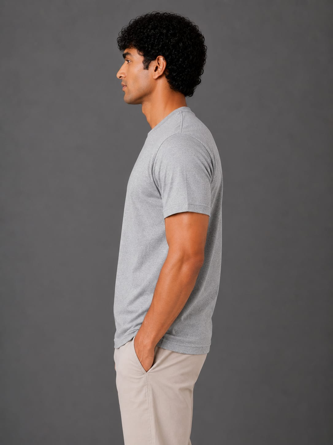 PARIDON Essential Premium Regular Fit Crew Neck T-Shirt – Heather Grey