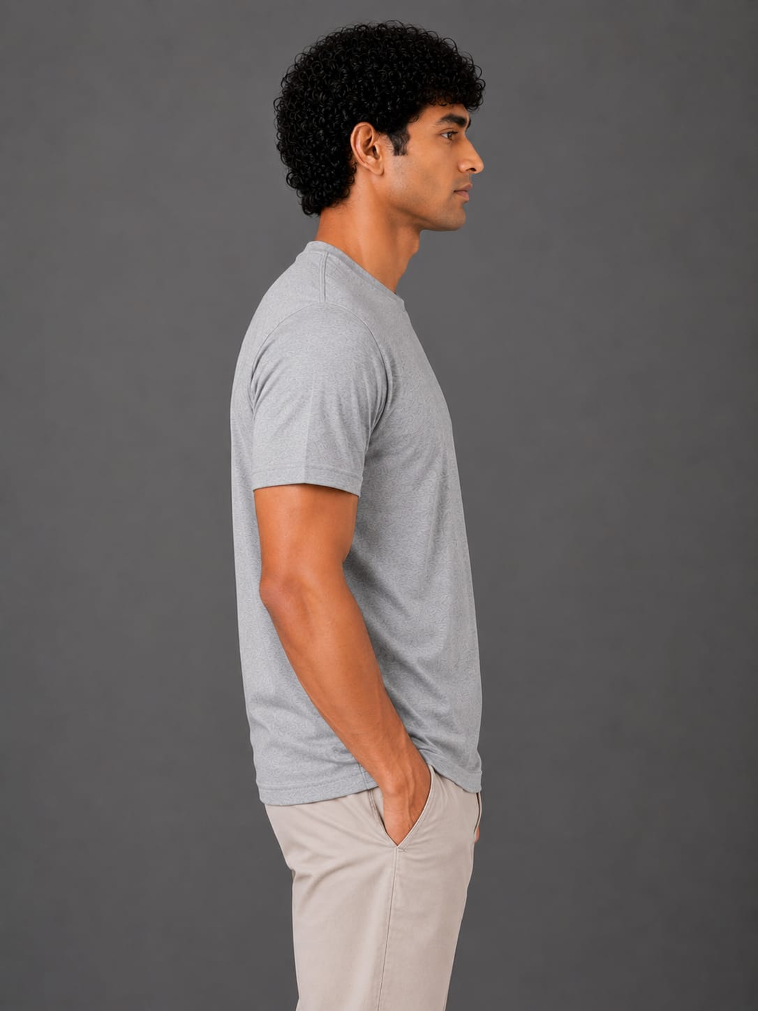 PARIDON Essential Premium Regular Fit Crew Neck T-Shirt – Heather Grey