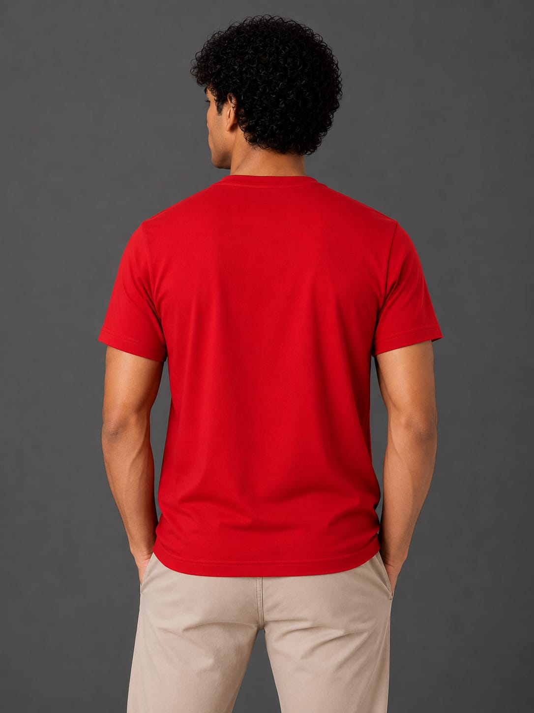 PARIDON Essential Premium Regular Fit Crew Neck T-Shirt – Classic Red