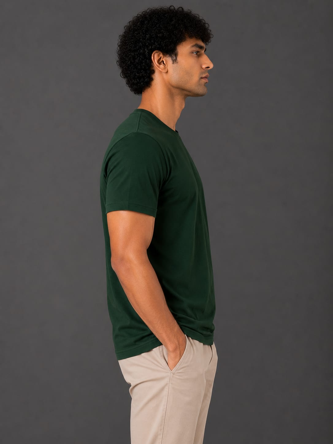 PARIDON Essential Premium Regular Fit Crew Neck T-Shirt – Deep Forest Green