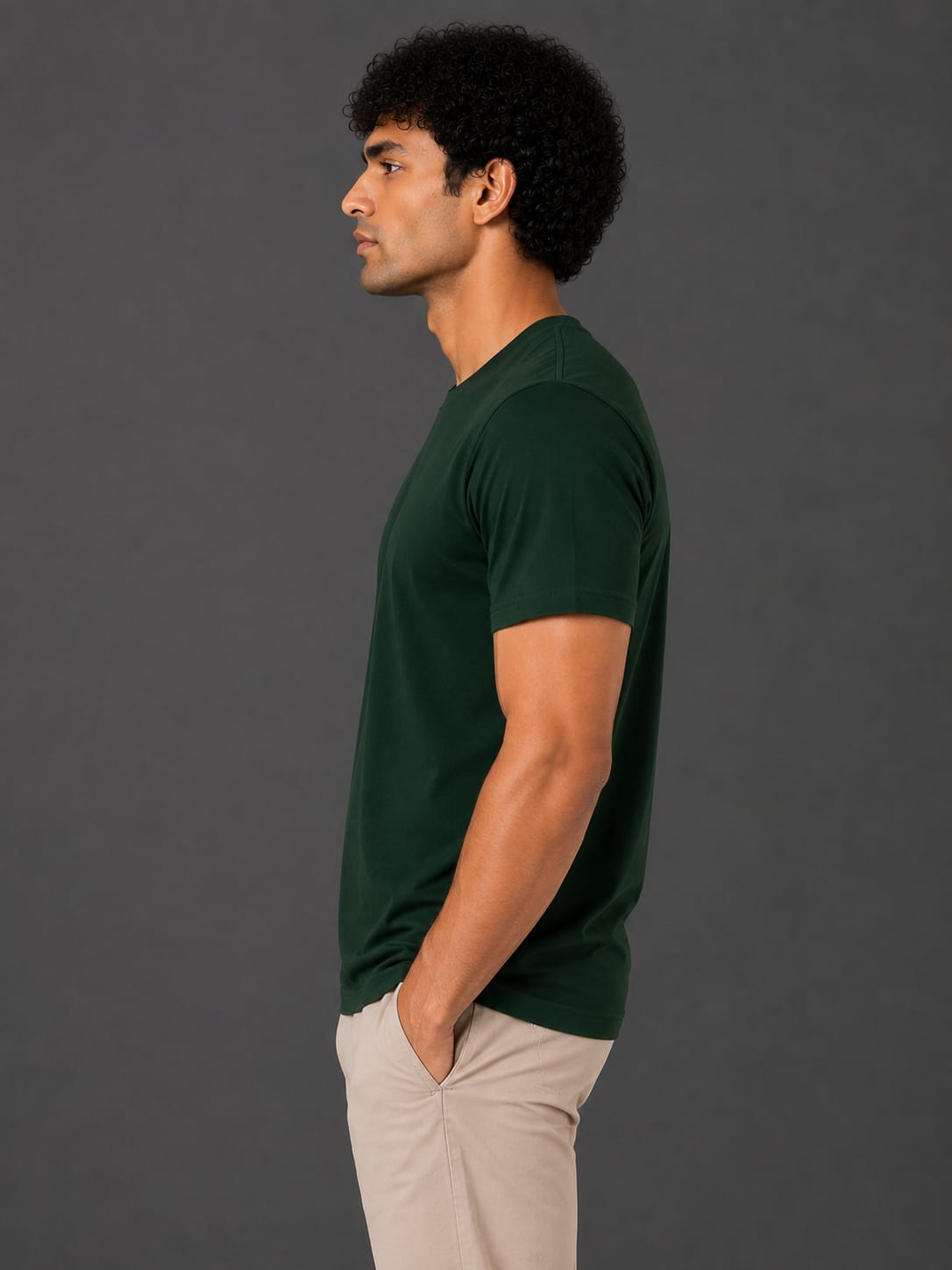 PARIDON Essential Premium Regular Fit Crew Neck T-Shirt – Deep Forest Green