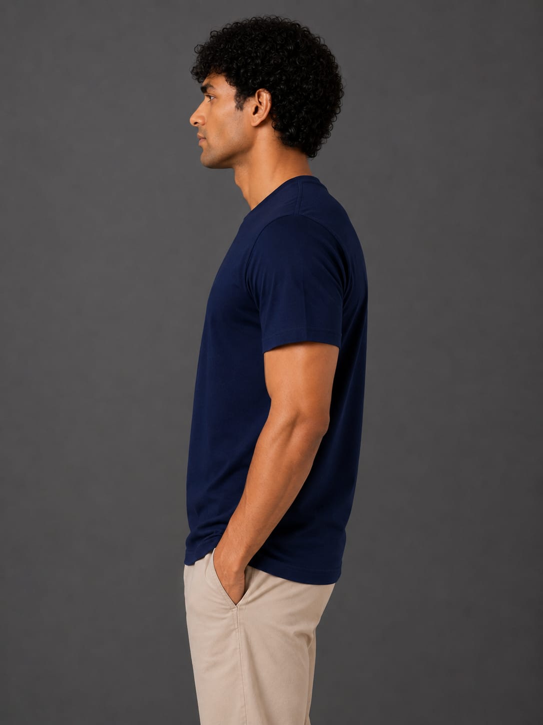 PARIDON Essential Premium Regular Fit Crew Neck T-Shirt – Deep Navy