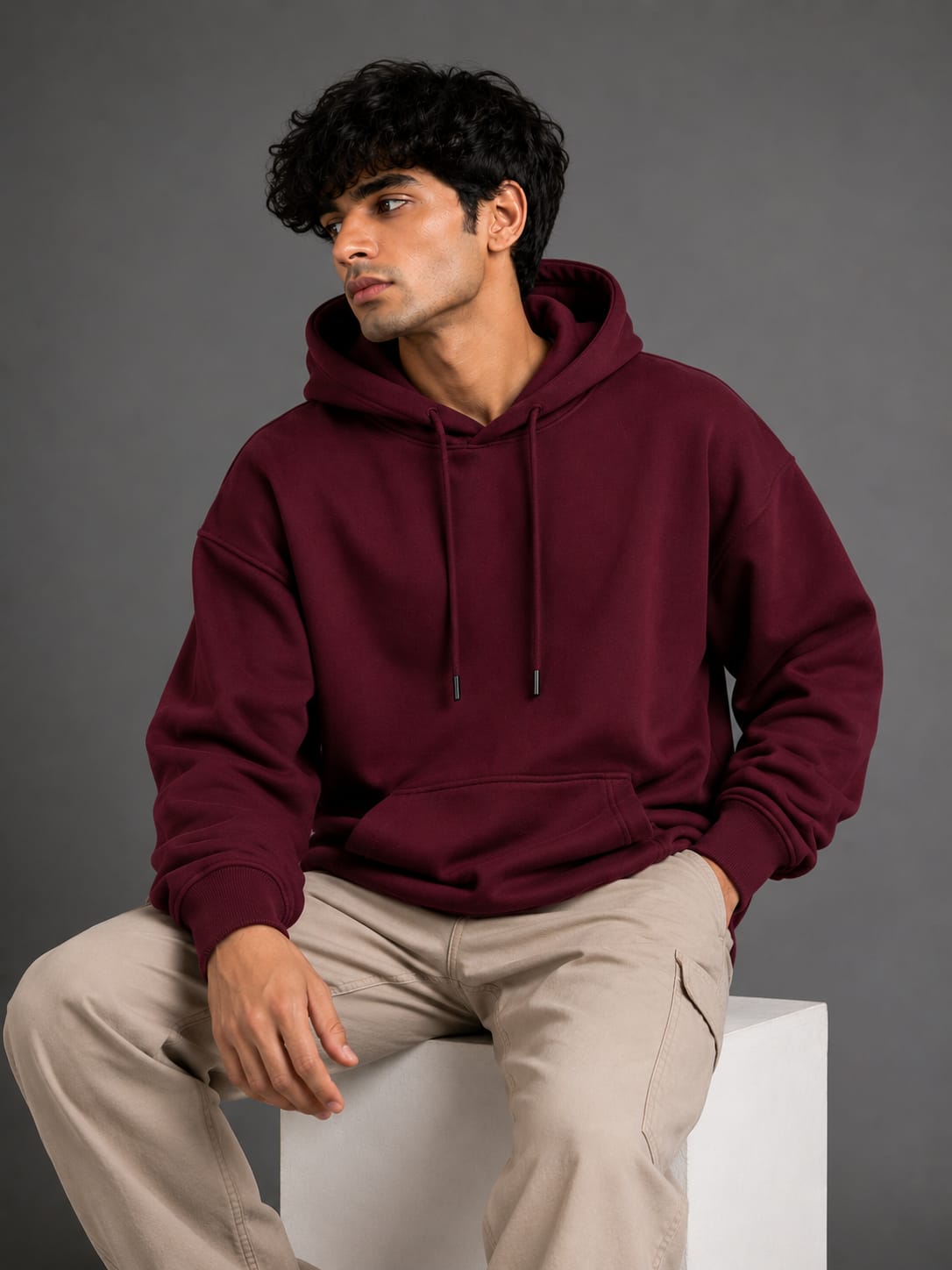 PARIDON Essential Premium Pullover Hoodie – Deep Burgundy