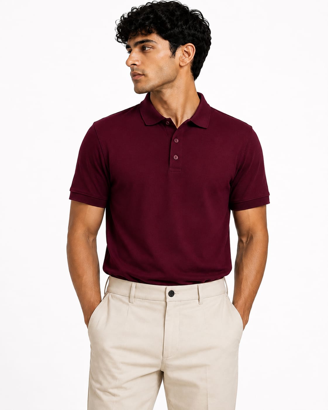 PARIDON Premium Cotton Polo T-Shirt – Maroon